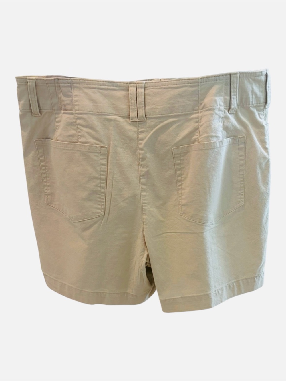 Talbots Shorts Soft Linen Blend Utility Shorts Size 12 Cotton Stretch EUC - Picture 3 of 6